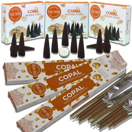 Copal Incense Sticks & Incense Cones Combo Pack - 60 Insence-Sticks + 30 Insence Cones - Inscense - Incense Cones Scented - Insents