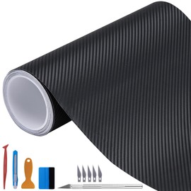 NewL 3D Carbon Fibre Vinyl Outdoor 30cm x 300cm with Free Installation Tools