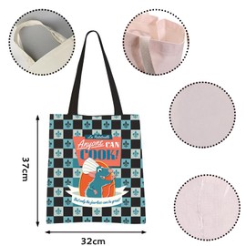 Remy Quote Tote Bag Ratar Fans Gift Little Chef Remy Merchandise Gift Mouse Chef Gifts (CAN COOK tote CA)