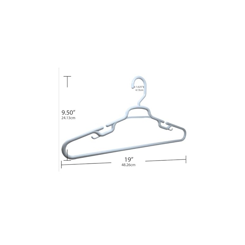 Giant Plastic Hangers 19" Width Heavy Duty 5PC