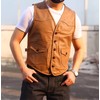 Solovedress Men's Suede Suit Vest Regular Fit Vintage Soft Faux