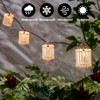 Decorative String Lights, 10 Incandescent Mini Bulbs with Natural Bamboo