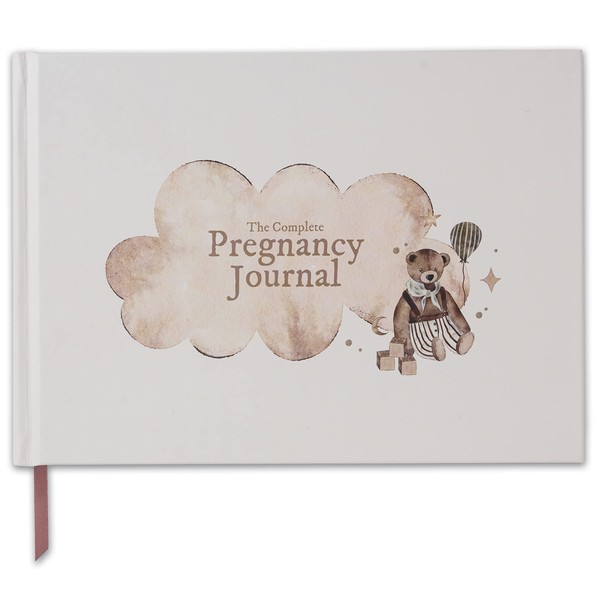 Pregnancy Journal and Memory Book Gift – Pregnancy Diary for Expecting New Mums - Includes Calendar, Scrapbook, Checklist and Organiser (Teddy Bear)