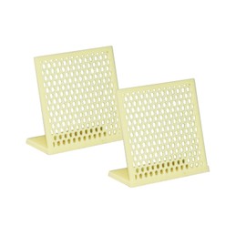 PIAOLGYI Pin Display Stand,Pin Board for Desktops & Shelves,Pin Holder Display for Badges Pins Collectible (Yellow)