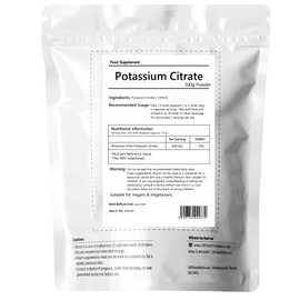 UKHealthHouse UKHealthHouse Potassium Citrate, Vegan Powder - High Strength Electrolytes Support Superior & Absorption Great Keto and Fasting No Dairy or Gluten UK (500g)