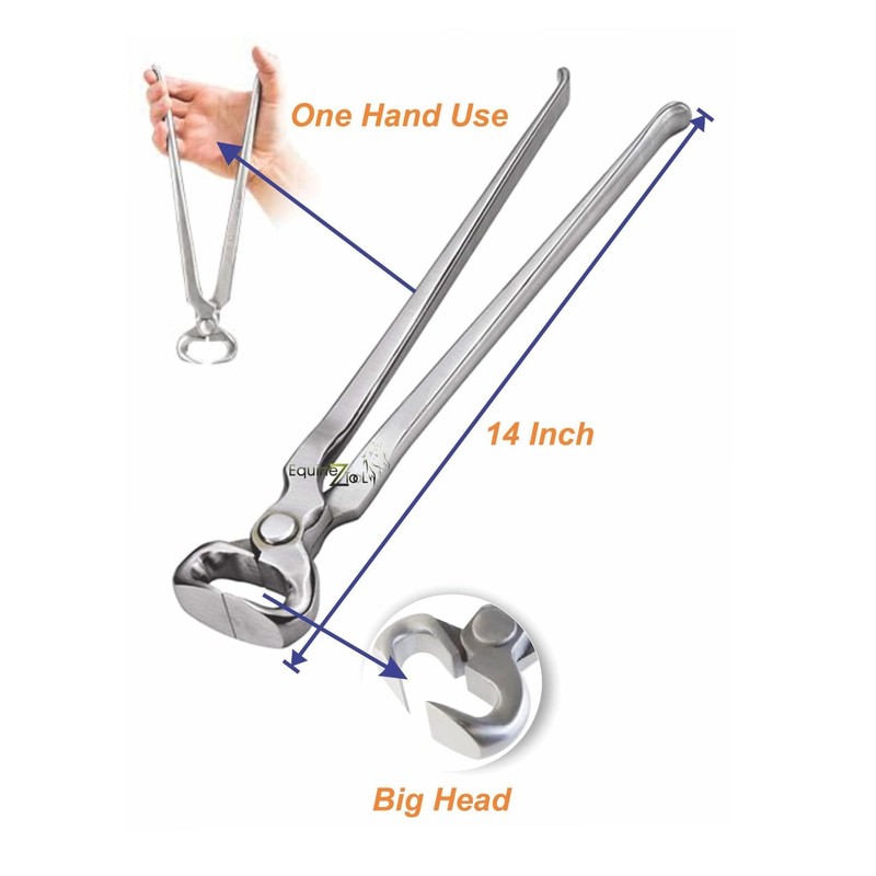 14-Inch Hoof Nipper - Premium Vanadium Steel Farrier Tool with