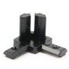 Zeberoxyz 8PCS Black 3 Way End Corner Bracket with Screws
