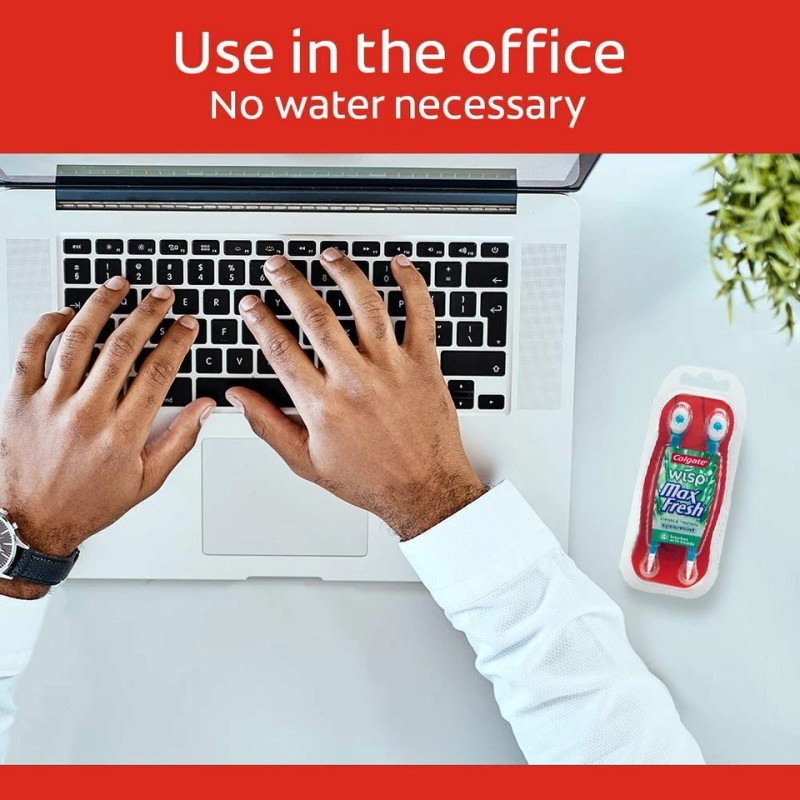 Colgate Max Fresh Wisp Mini Disposable Toothbrush Pack of 24