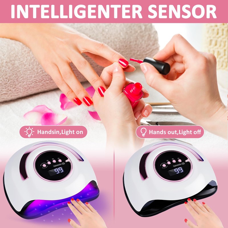 GUHAOOL 180 W Nail Dryer Lamp, UV Lamp for Gel
