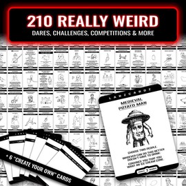 LarzCardz - Weird Drinking Party Game - 216 Crazy Dare & Challenge Cards for Group Game Nights, College, 21st Birthday & Pregames