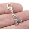 Hackberry Creek Letter "A" Clip On Charm, Silver Initial Alphabet