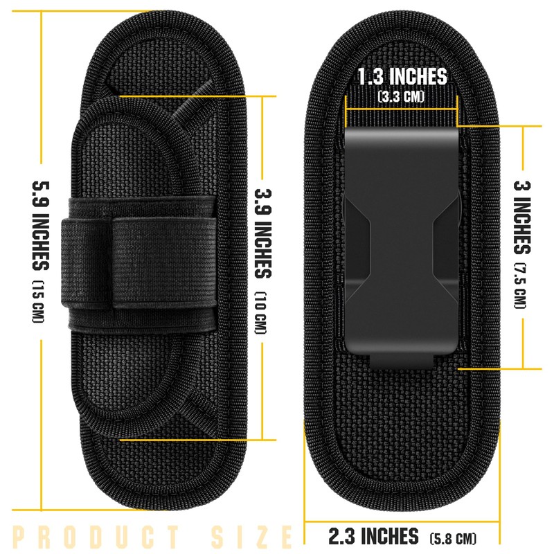 bvya 2 Pack Nylon LED Flashlight Torch Holder Stretchable Adjustable