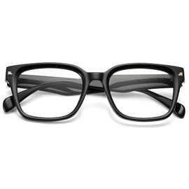 Dollger Oversized Blue light Glasses for Women Men Square Frame Computer Screen Blue light Blocking Eyeglasses Acetate Chunky Big Fashion Black Glasses