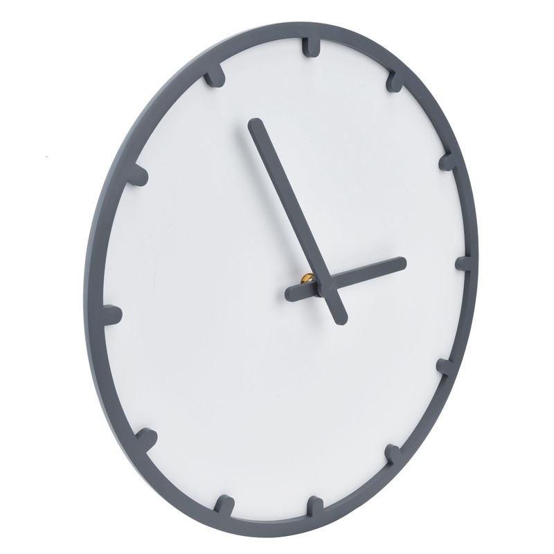 Wooden Wall Clock Silent Non Ticking Round Clock with Hook