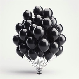 Black Balloons 50 Pack 12 Inch Black Party Decoration Strong Latex Balloons for Kids Birthday Party Weddings Graduation Event Decorations
