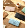 Unilily Slim Wallet Women RFID Blocking Vegan Leather Bifold Clutch