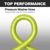 POHIR Pressure Washer Hose 100ft with 1/4 Quick Connect Fittings,