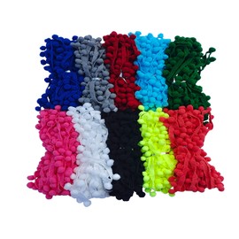 10 colores de 12 mm para decoración, manualidades, costura (3007 colores mezclados, 1,12 mm, 50 yardas)