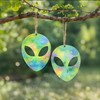 30Pcs Unfinished Alien Wooden Slices for DIY Craft, Alien Head