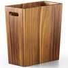 BLUEWEST 2.6 Gallons Wooden Wastebaskets – Solid Acacia Wood Trash