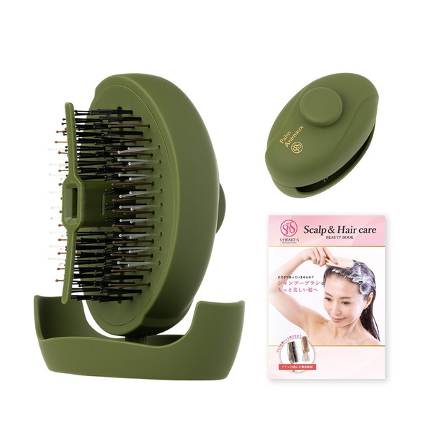 S HEART S Heart S Pet Brush Palm Animaux Dog Cat Brushing Shampoo S Heart S with Official Book (Green)