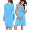 SWOMOG Womens Maternity Nursing Gown and Robe Set 3 in