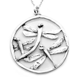 Kevin N Anna Sterling Silver Dragonfly Pendant Necklace #PG95 - 16