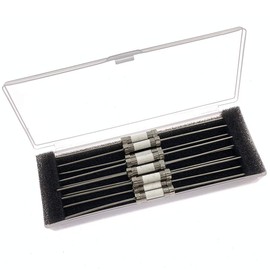 10pcs Ceramic Axial Lead Fuse T5AH250V 5x20mm/0.2"x0.79" Time-Lag Slow-Blow 5AMP 250V Time Delay Fuses (T5A)