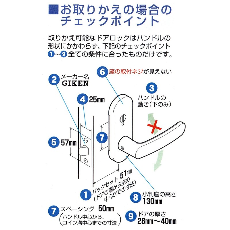 Kawaguchi Giken AL-33-4K13-SG Door Lever Indoor Lock AL Series Satin