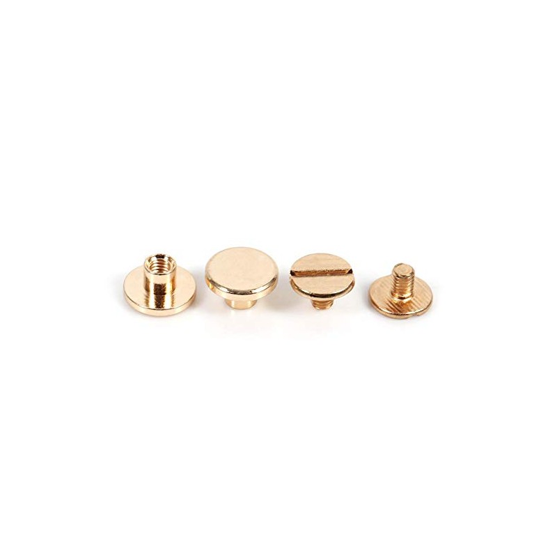 01 Wholesale Solid Brass Button Stud Screw Nail Screwback Leather