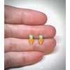 Carrot Earrings 925 Sterling Silver