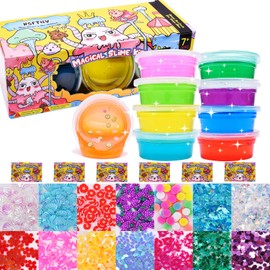 HSFTILV Slime kit Free Slime Toys Handmade Tools Stress Relief Fluffy Crystal Clay Let's Play Together Lucky Bag