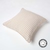 HOMESCAPES - 100% Cotton - Gingham Check - Large Cushion