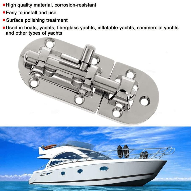 1/2Pack Stainless Steel 316 Door Window Lock Latch ，Marine Barrel