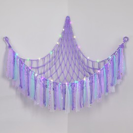 Ellaseek Toy Hammock Soft Cuddly Toys Storage for Stuffed Animals Corner Hanging Net Soft Plushies Macrame Organiser for Girls Bedroom Accessories Kids Room Nursery Decor