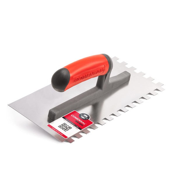 COMENSAL Notched Tiling Trowel 0.4"- Plastering Notched Trowel - Stainless