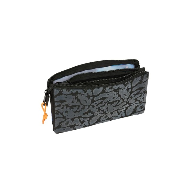 safta Naruto Pencil Case with Three Compartments for Kids, Ideal