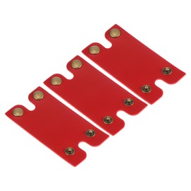 M METERXITY 3 Pack Razor Cover Protective Sheath - Double Edge Leather Safety Razor Protective Sheath Travel Cover, Apply to Shaver Razor (3.3 x 1.8 Inch, Red)