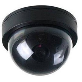 BW Tech Traders - Dummy Camera, Home Security Fake Camera Imitation Dummy Security Camera Dome With Flashing LED Light (Black - Pack of 2)
