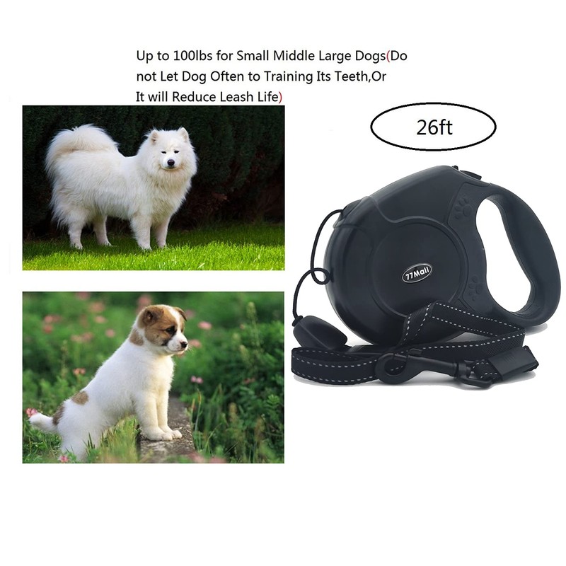 Retractable Dog Leads 26ft Pet Adjustable Leash for Small Medium
