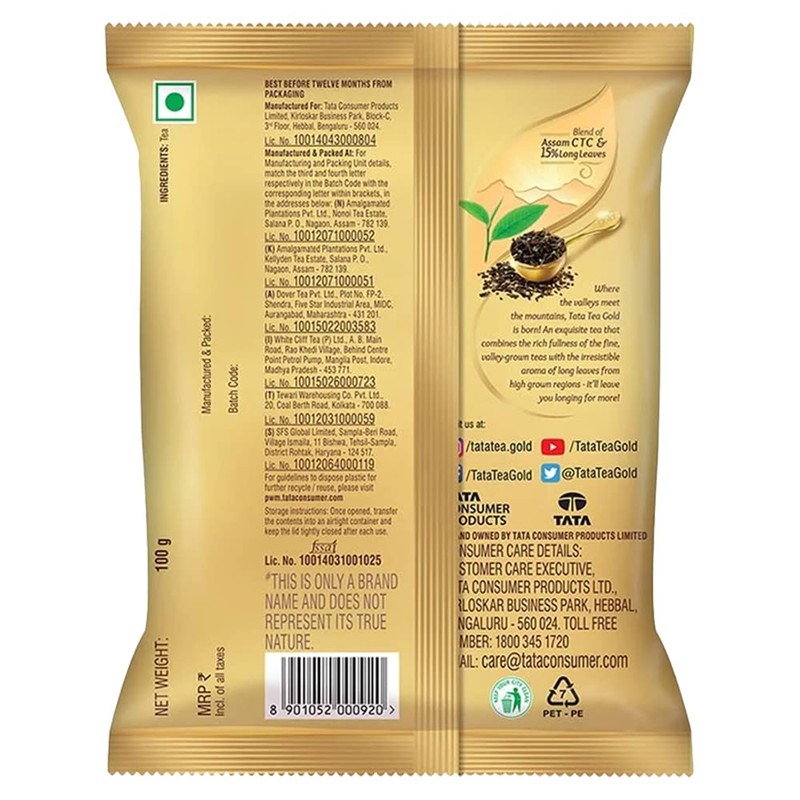 Tata Tea Gold | Assam teas with Gently Rolled Aromatic