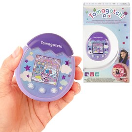 Bandai - Tamagotchi - Tamagotchi PIX - Purple Sky - Virtual Electronic Pet with Colour Display, Touch Buttons, Games and Camera - 42912