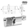 GERCAR Profile Cylinder Lock Cylinder 45/45 Knob Cylinder Door Lock,