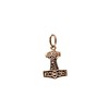 Windalf MJØLNER Small Thor's Hammer Pendant 1.9 cm Bronze, Fabric