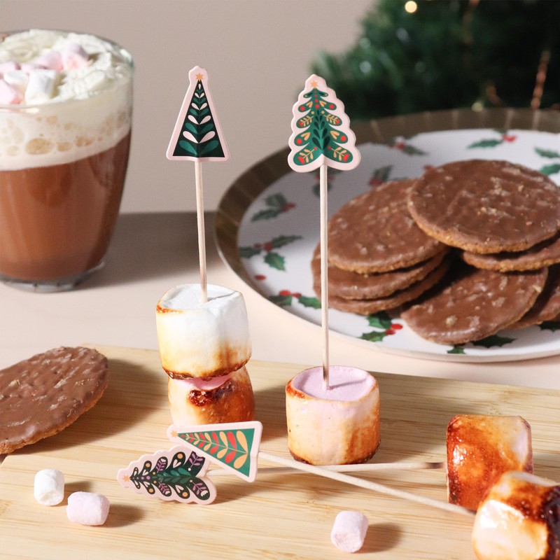 PME Christmas Treats Picks Festive Foliage (Pack of 24) Paper