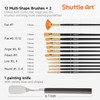 Shuttle Art 100 Colors Acrylic Paint, 2oz/60ml Bottles, Include 2
