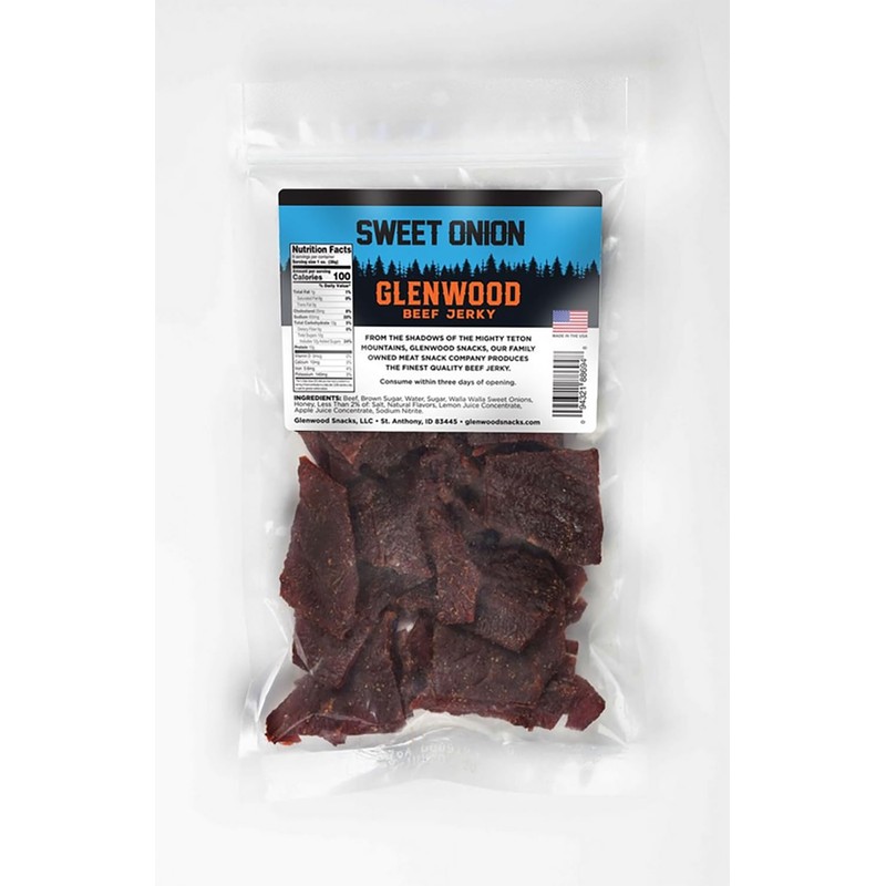 Glenwood Beef Jerky Sweet Onion Meat Snack 9 Ounce, Sweet
