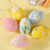 BETESSIN Pack of 6 mini Easter eggs for hanging, colourful