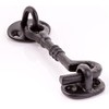 Black Cabin Hook 4-Inch Traditional Cast Iron Fancy Cabin Hook