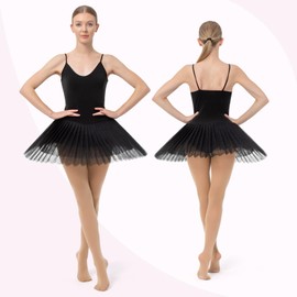 MANZI 2 Pairs Women’s Transition Ballet Stocking Tights Convertible Dance Performance Tights for Women Light Suntan L-XL